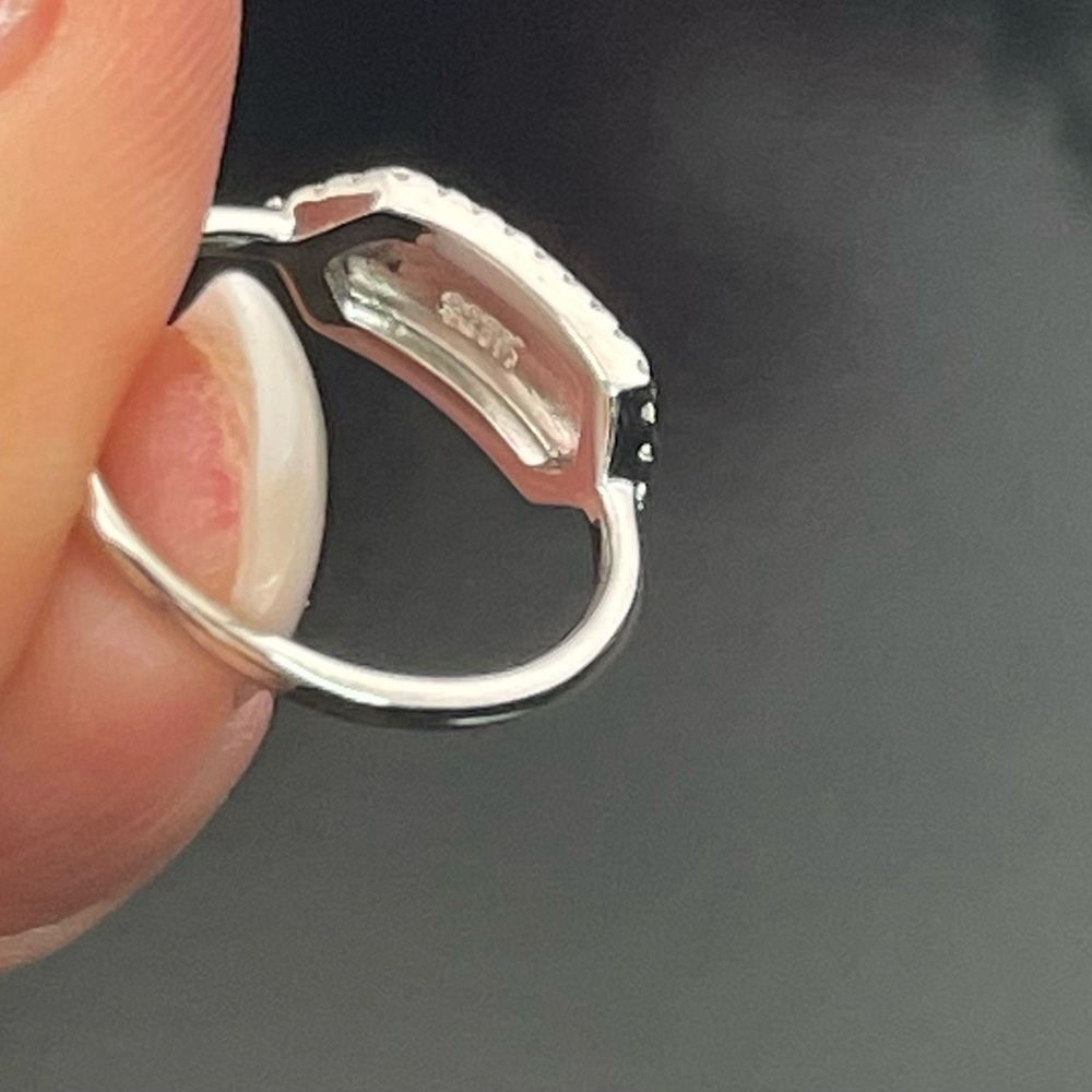 Solid 925 Silver Dainty Mirror Ring Size 5,6,7,8,9 - image 4